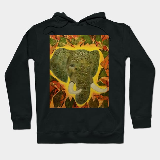 Safari elephant by Charlotte VanRoss Hoodie by Charlotte VanRoss 